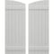 Ekena Millwork Americraft 6-Board (2 Batten) Wood Joined Board-n-Batten Shutters w/Ellipt Top, ARW101BE621X77STH, PR ARW101BE621X77STH - alternate 1